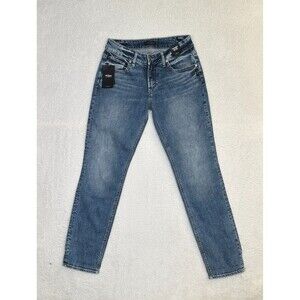 Silver Jeans Co. Boyfriend Mid Rise Slim Leg Jeans Indigo Women's size: 28 /29